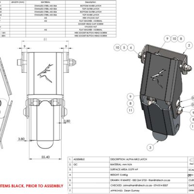 Rooftop Tent Latch Set