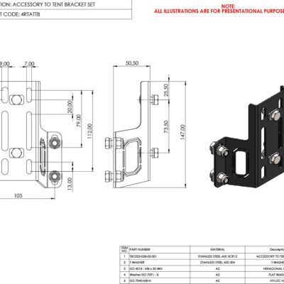 Accessory To Tent Bracket Set - Outhouse